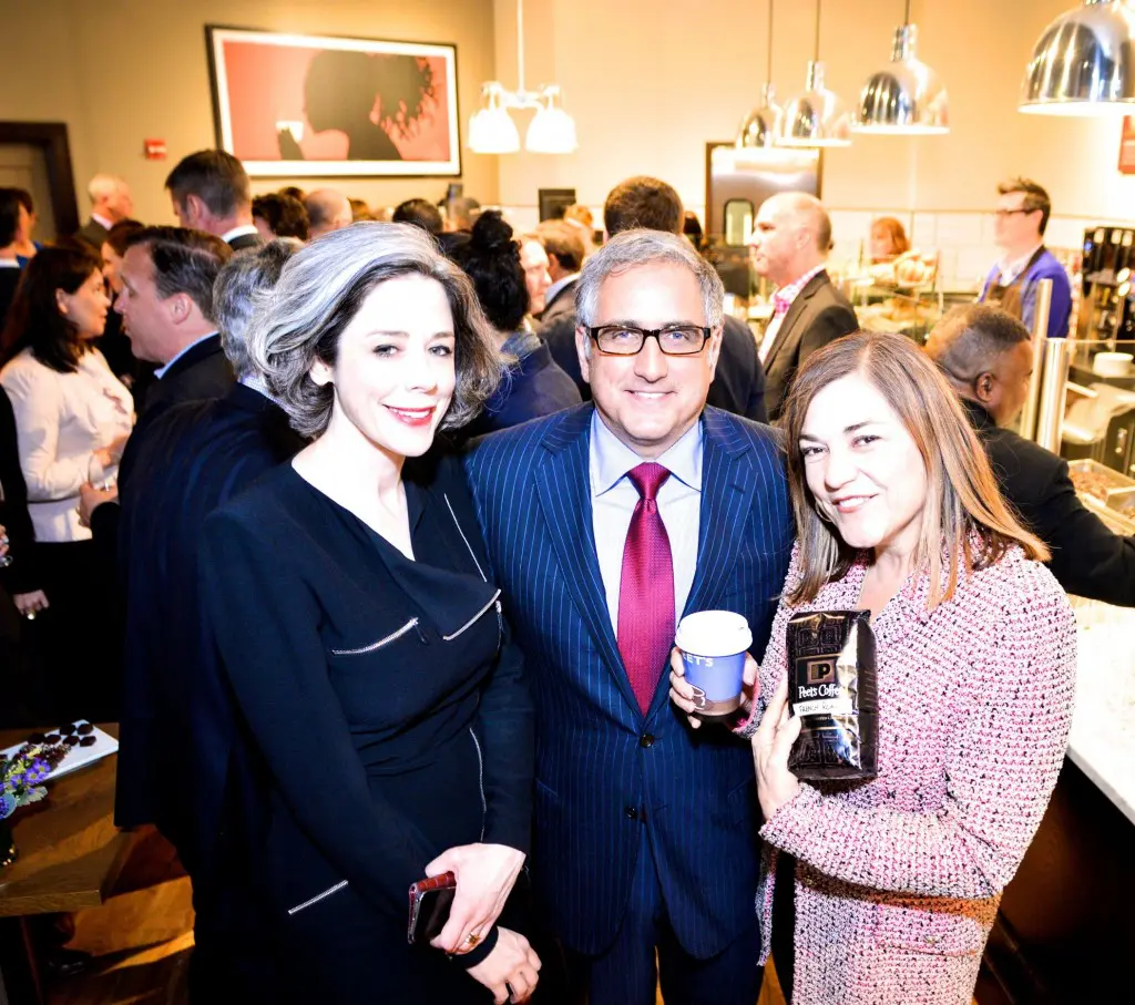 David Burwick, Heather Podesta, Loretta Sanchez, Peet's Coffee and Tea DC Launch-92