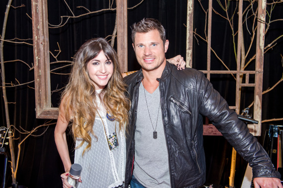 Artists Kate Voegele and Nick Lachey