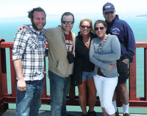 Ann and family, Golden Gate Bridge