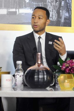WASHINGTON, DC - APRIL 24:  John Legend speaks onstage at "An Evening With John Legend" hosted by POLITICO to kick-off White House Correspondents' weekend at Longview Gallery on April 24, 2015 in Washington, DC.  (Photo by Brad Barket/Getty Images for POLITICO)