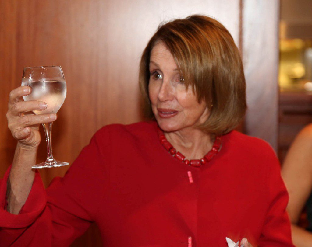 Leader Nancy Pelosi toasts Tadich Grill
