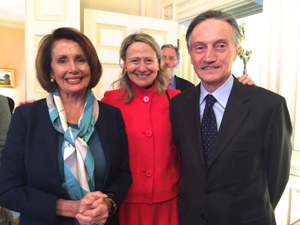 Nancy Pelosi, Laura Denise and Amb. Claudio Bisogniero