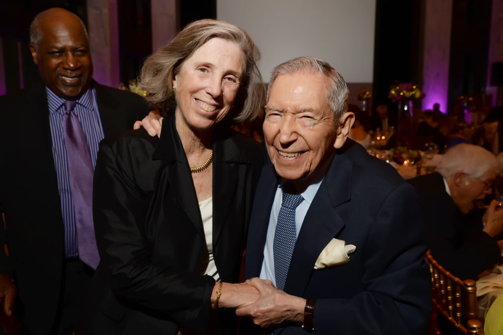 Ambassador Louise Oliver and honoree Leonard Silverstein