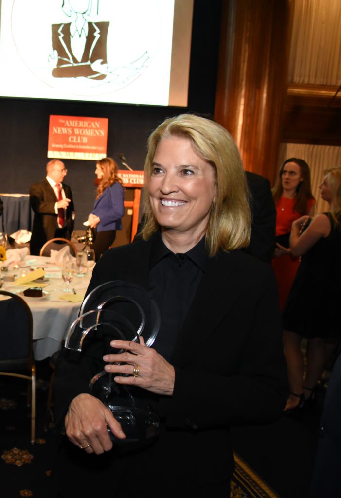 American News Women's Club honors Greta Van Susteren with the Excellence in Journalism Award at the National Press Club in Washington, DC.