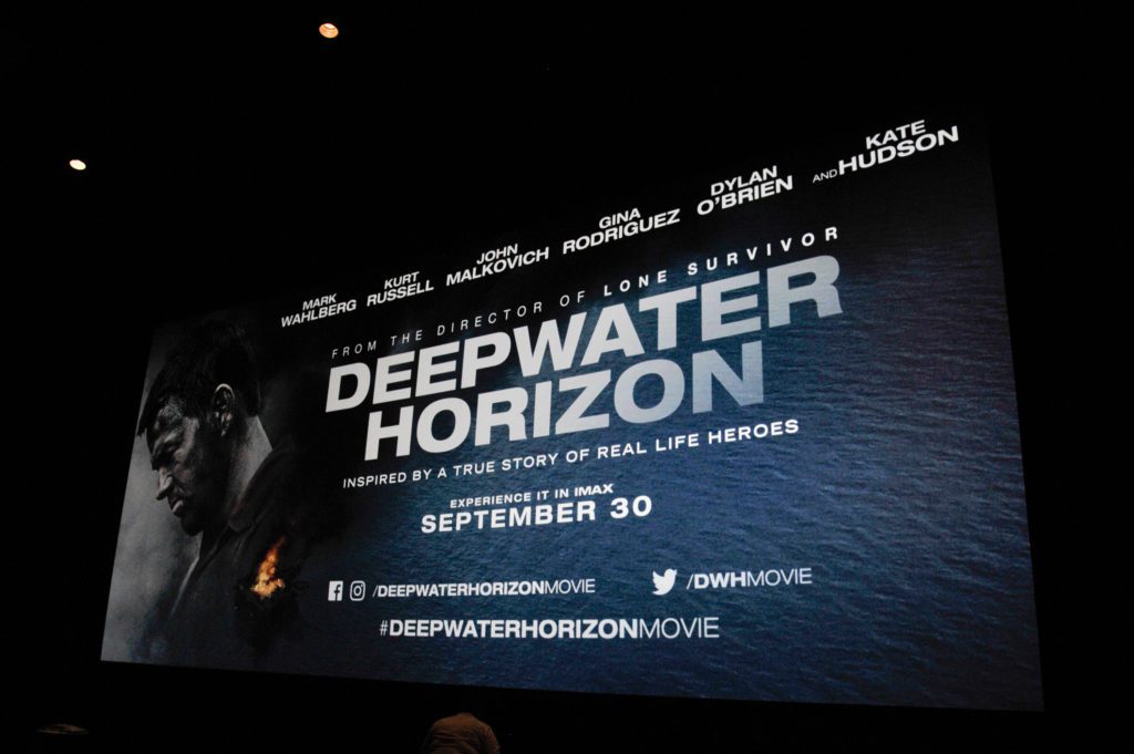The Washington Redskins attend a special screening Lions gate Entertainment new movie Deepwater Horizon.