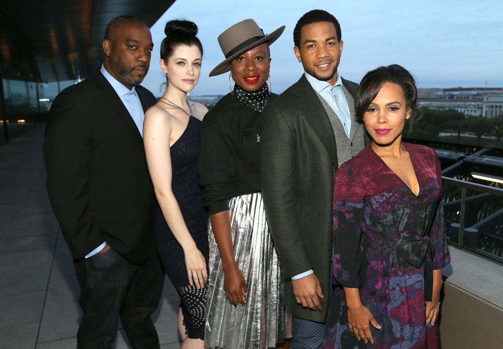 WASHINGTON, DC - SEPTEMBER 26: (L to R) Executive Producer Mike Jackson and "Underground" stars Jessica de Gouw, Aisha Hinds, Amirah Vann and Alano Miller attend WGN America's "Underground" screening and panel discussion as the inaugural public program at The Smithsonian National Museum Of African American History And Culture on September 26, 2016 in Washington, DC. (Photo by Paul Morigi/Getty Images for WGN America)